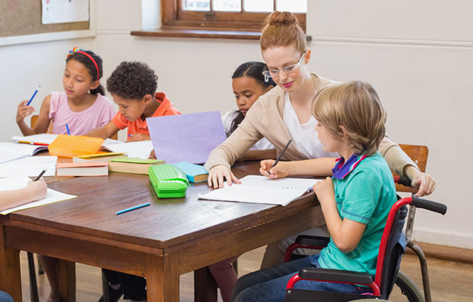 IEP advocate next to childrens with disabilities